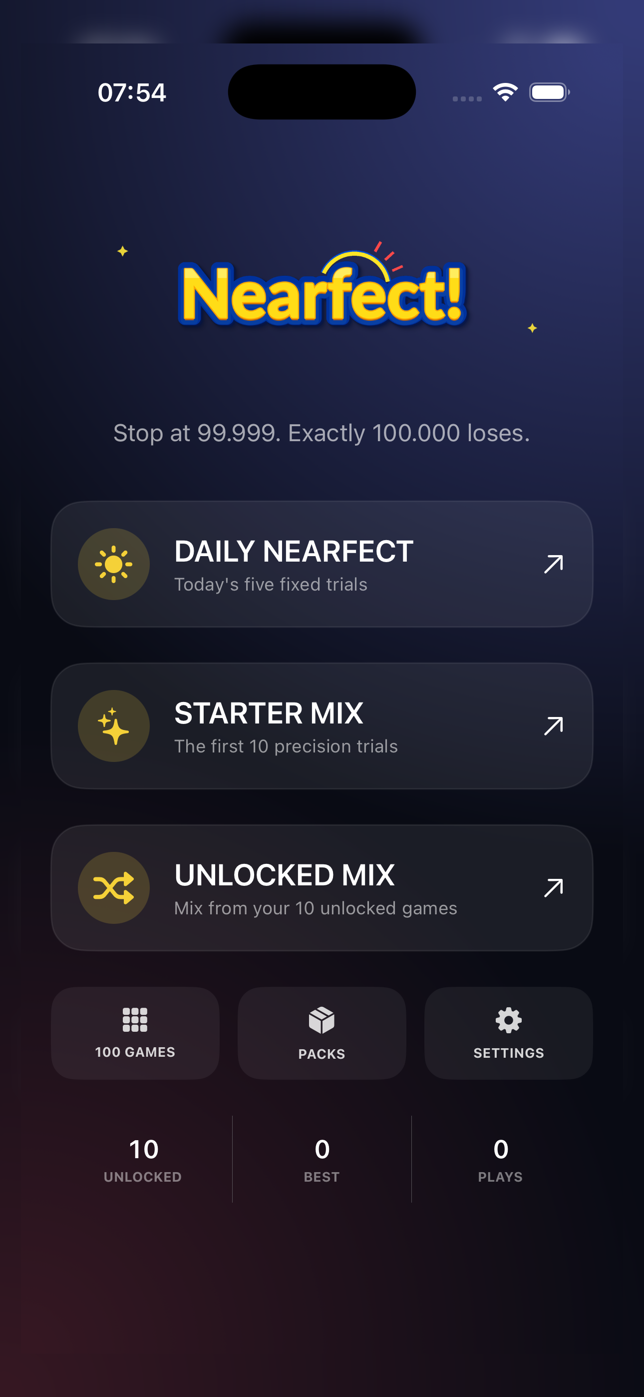 Nearfect home screen